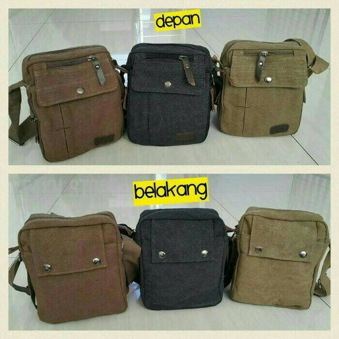 Tas slempang import kanvas militer/slempang messenger shoulder bag