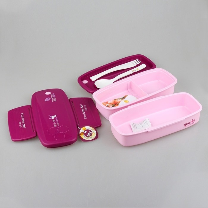 Kotak Makan Bekal Lunch Box BPA Free 2 tingkat Yooyee #370