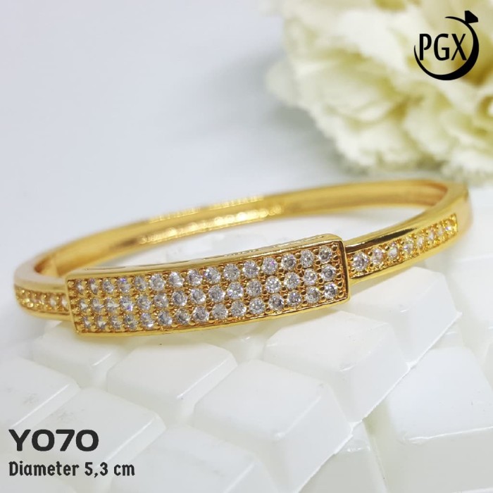 Y70 Gelang Bangkok Chanel | Set Perhiasan Imitasi Xuping Lapis Emas