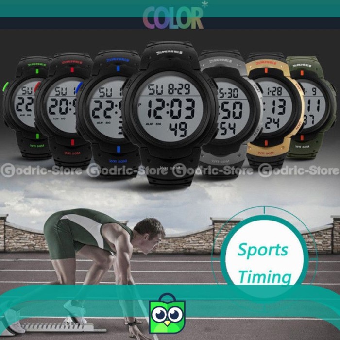 SKMEI jam tangan sporty digital pria - 1384 - hitam. Source ... Water Resistant 50m Rubber Strap - Hitam -. Source · SKMEI DG1068 .