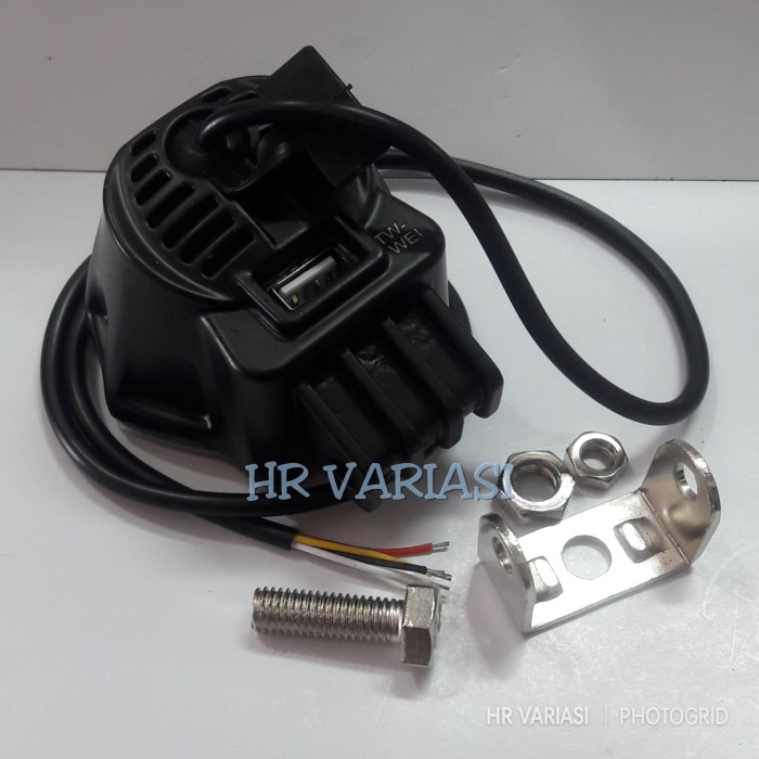Lampu led sorot tembak OWL 2 mata new 20 W plus USB CHARGER