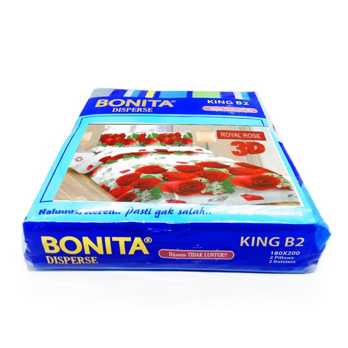 Bonita Disperse Sprei KING B2 Motif ROYAL ROSE 3D - 180 x 200cm