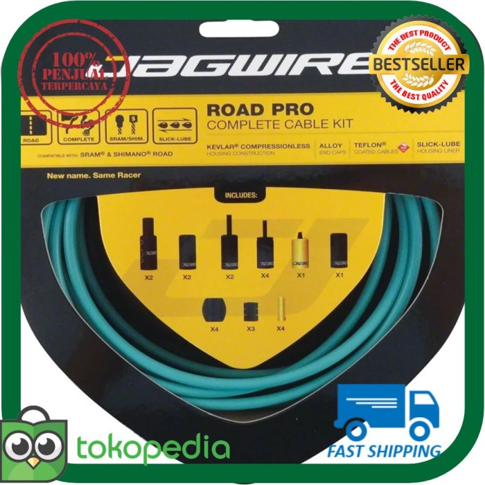 Jagwire Pro Brake Cable Kit Road SRAM//Shimano Bianchi Celeste