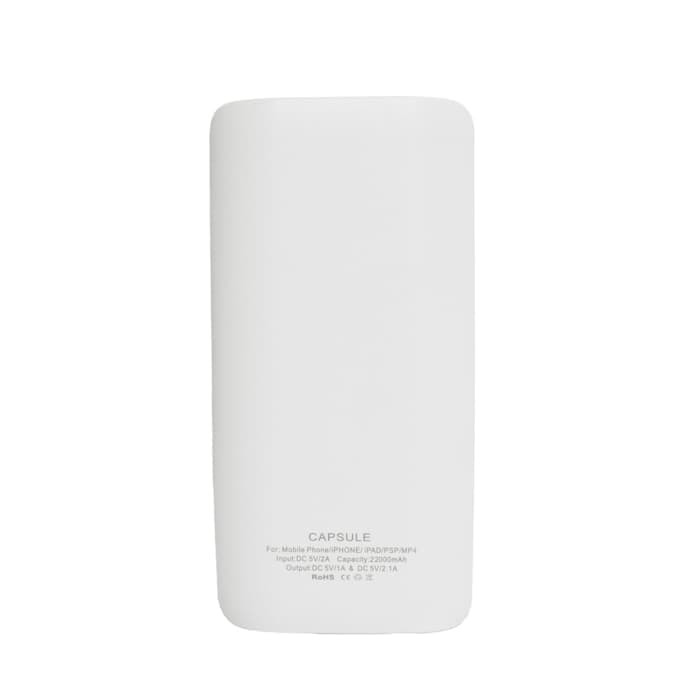 Super Li-ion Power Bank Capsule II 22000mAh- Putih list hitam