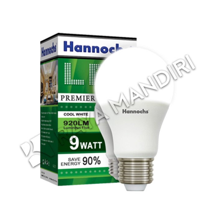 Lampu Hannochs LED PREMIER 9 Watt - Hemat Listrik - Bergaransi - Putih - Kuning