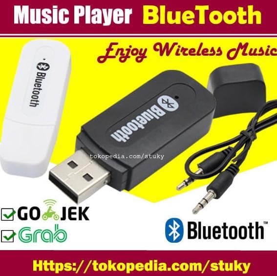 New Usb Bluetooth Audio Music Receiver Usb - Putih Berkualitas