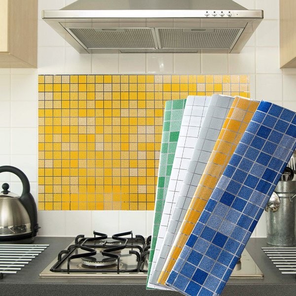 BARU MAG Stiker Dinding Mosaik Anti Air Minyak Removable