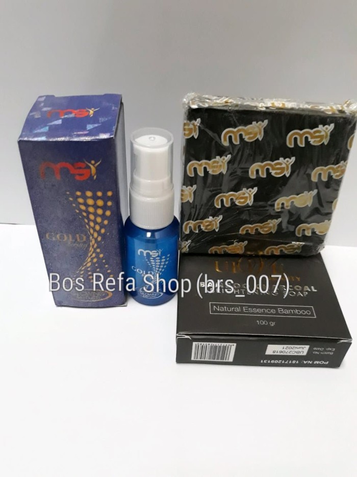 Paket MSI Serum Gold dan Sabun Bamboo Charcoal