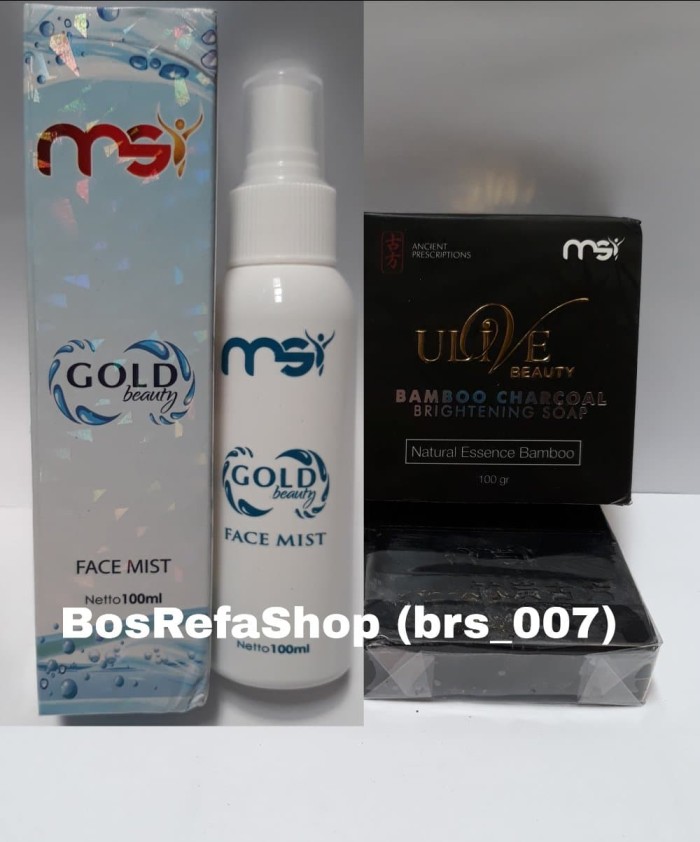 Paket MSI Gold Beauty Face Mist dan Sabun MSI Bamboo Charcoal