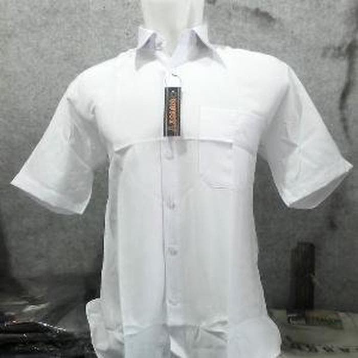 Kemeja Pria, Formal, Kantor, Lengan Pendek Putih Polos Origina