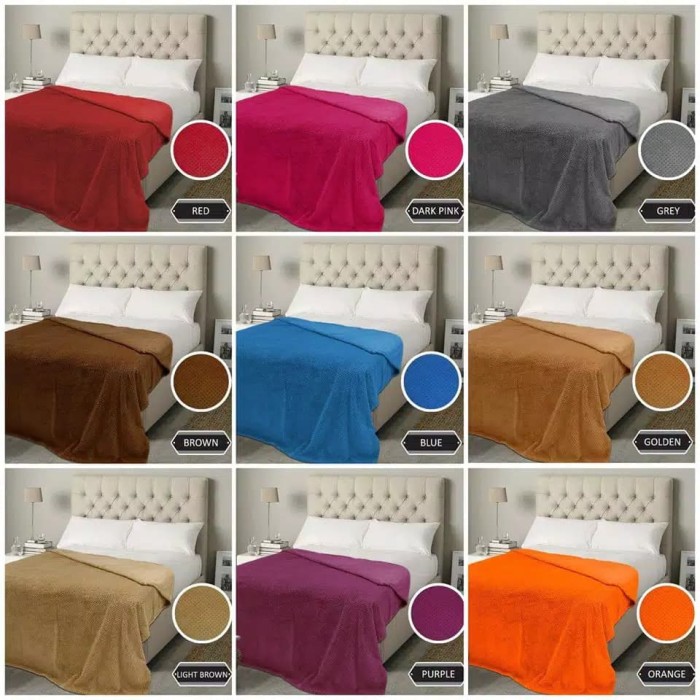 SELIMUT POLOS YATIS / VARIASI WARNA / HALUS NYAMAN 160 X 200 Cm