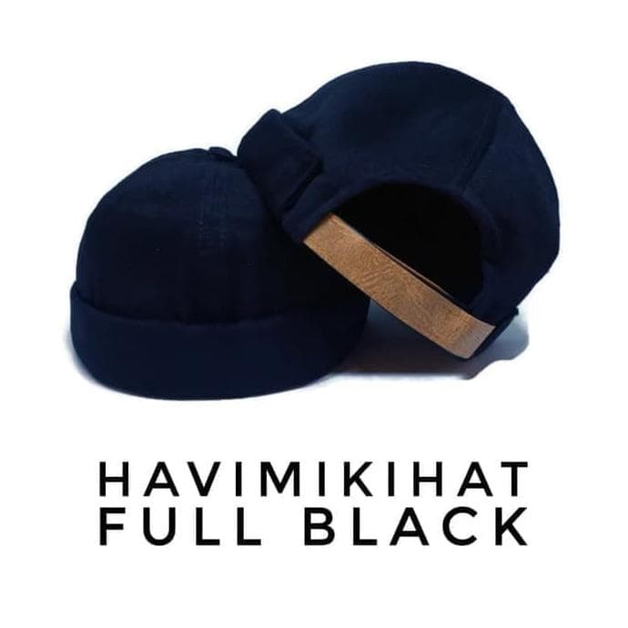 Peci Kopiah Gaul Sholat Shalat Miki Hat Topi Beanie Cap Hijrah - Hitam