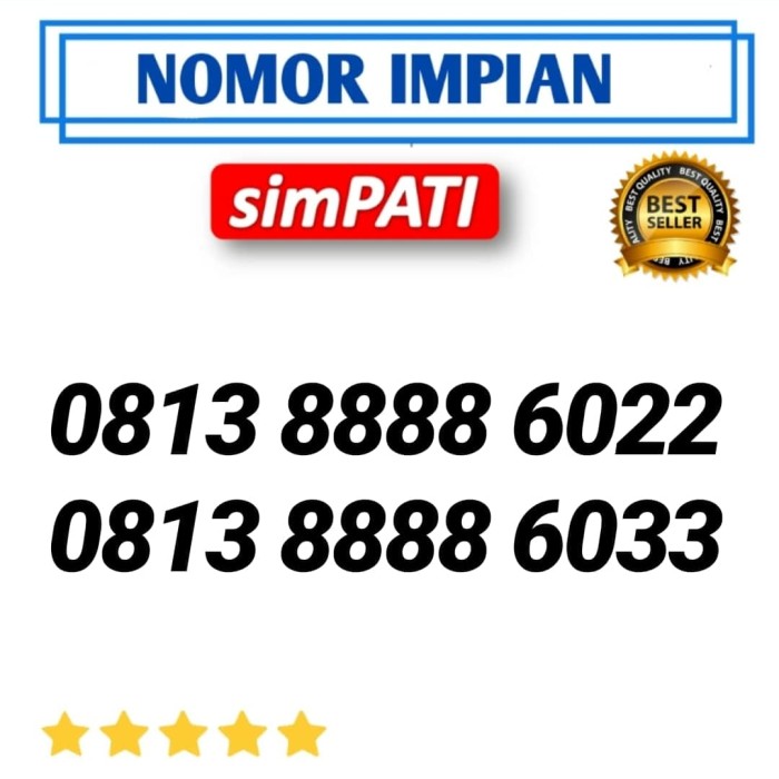 8888 8687 NOMOR CANTIK SIMPATI HOKY 9 UNIK PANCA 88888 BAKULNOMOR