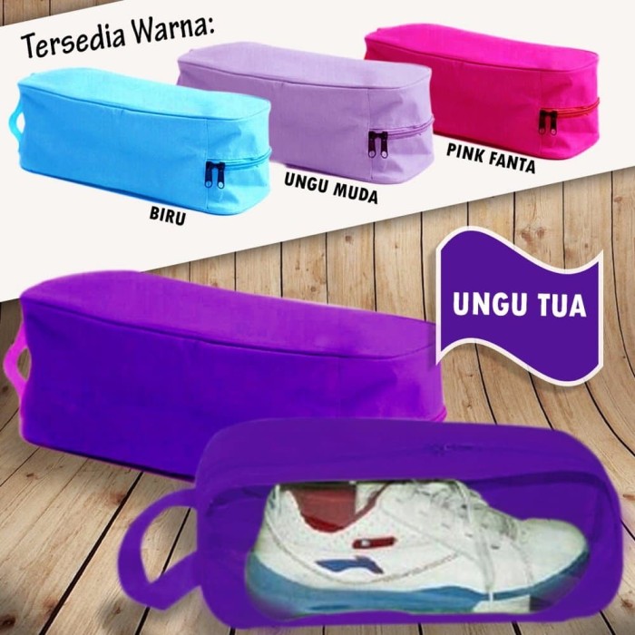 Tas Sepatu Olahraga BAHAN TEBAL Fitness Gym Sport Shoes Bag Organizer
