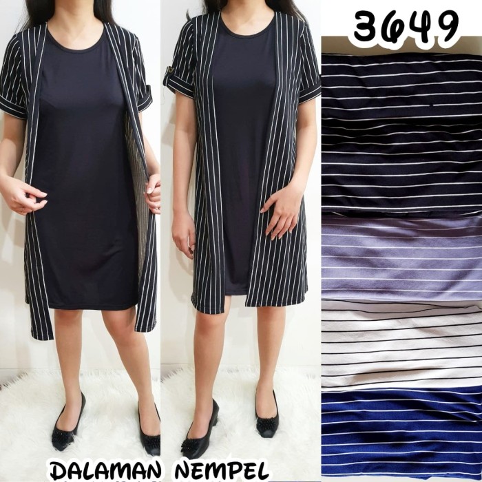 Jual Baju Grosir Dress Cardigan Nempel Theevelynshop Tokopedia