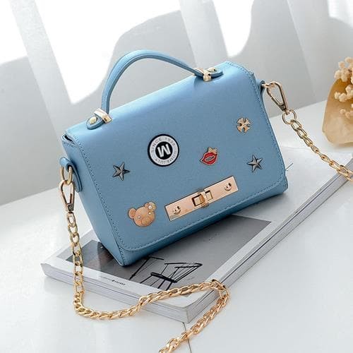 Tas Wanita Warna Biru Muda - Koleksi Rina