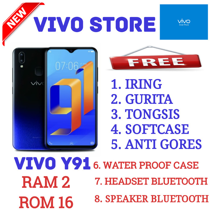 VIVO Y91 RAM 2/16 GARANSI RESMI VIVO INDONESIA - Hitam