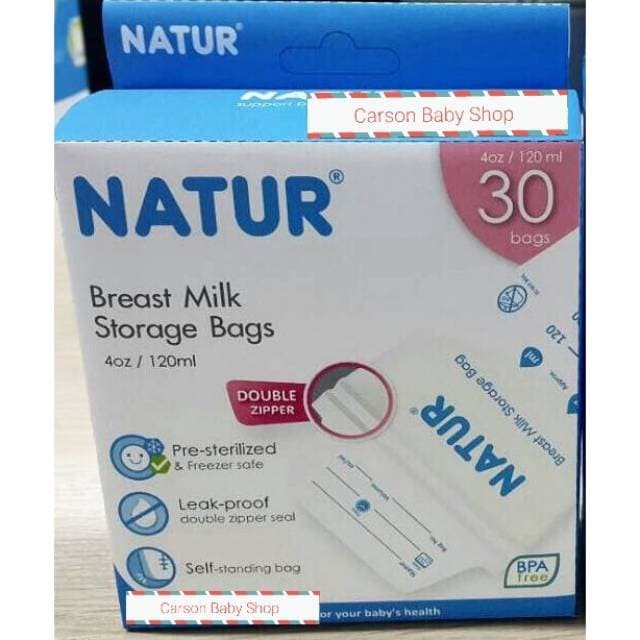 Natur Kantong Asi 120 ml Isi 30pcs Natur Breast Milk Storage Bags