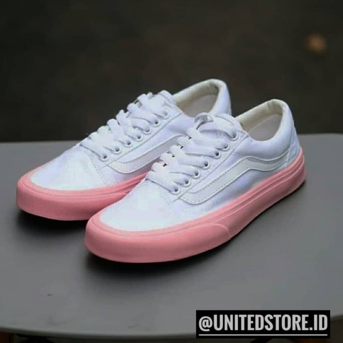 vans pink putih