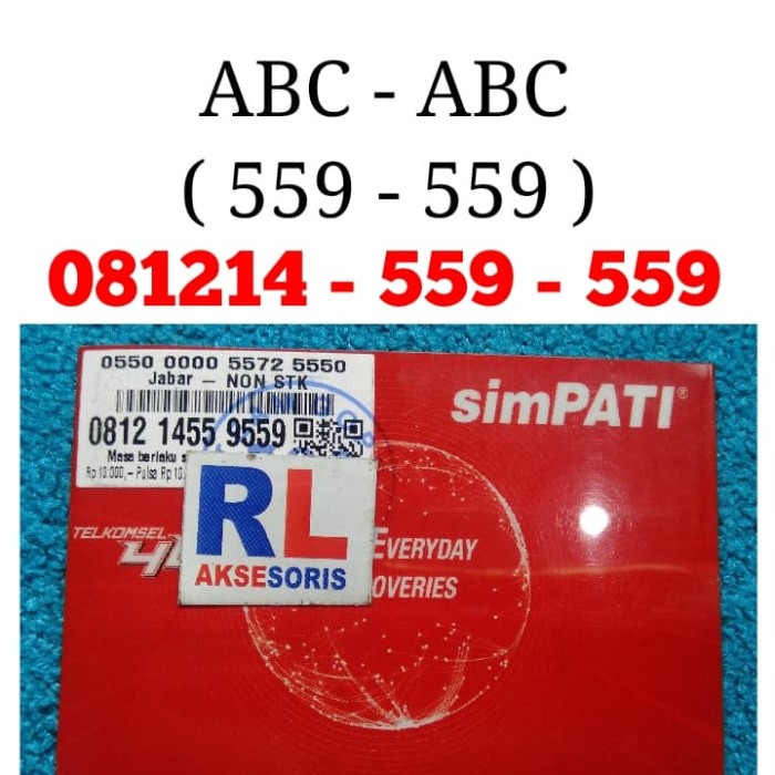 Nomor Cantik Simpati 559 ABC Nomor Cantik Telkomsel ABC 559