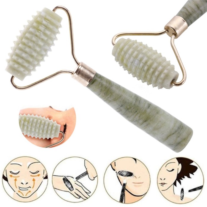 Natural facial beauty massage tool jade roller face thin body massager skinYNF