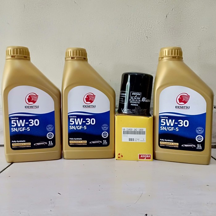 Jual Paket Oli Mesin Mobil Idemitsu 5w 30 Fs 3 Ltr Filter Oli Honda Brio Kota Bekasi Prime Oli Tokopedia