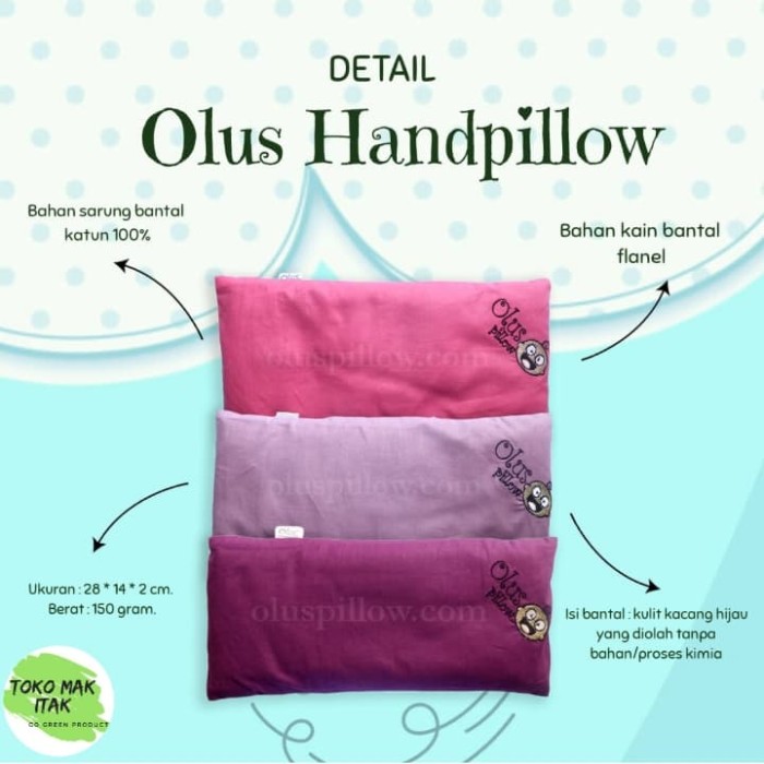 Olus Pillow Bantal Kulit Kacang Hijau Hijau Tua Update Daftar