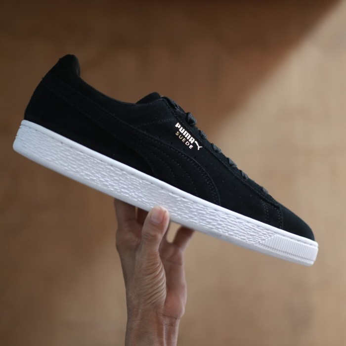 puma suede classic black gold