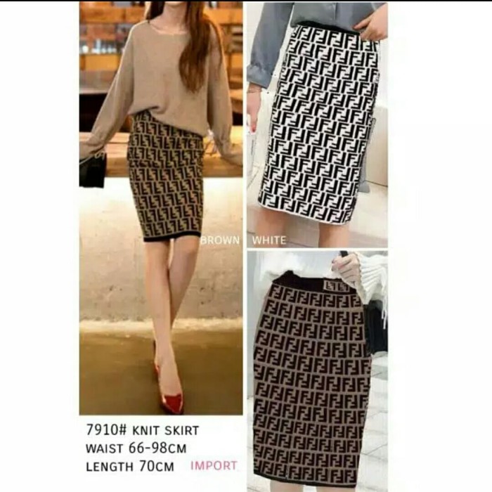 fendi knit skirt