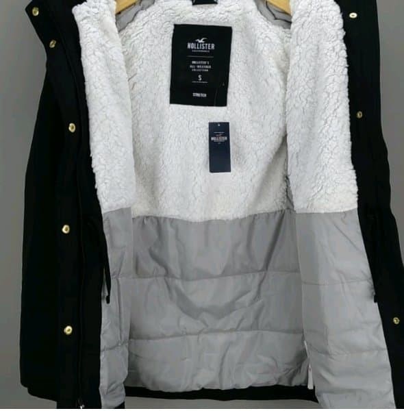 hollister sherpa hoodie mens