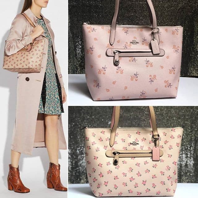激安！ Coach Taylor Cross Stitch Floral 上質レザーTote A4サイズ対応 Coach Taylor Cross Stitch Floral 上質レザーTote