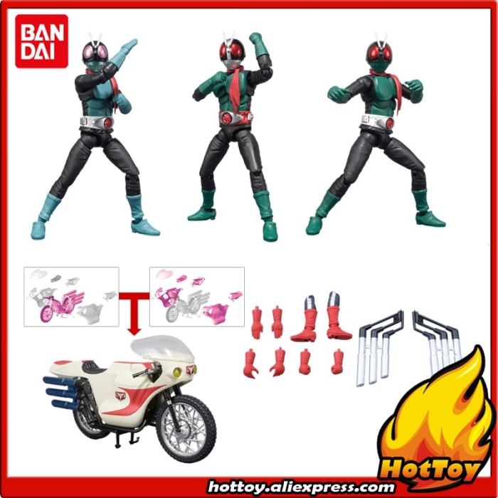 No.4 /& No.5 New Cyclone Bike Figure Bandai SHODO-X Kamen Rider 3 Boxset