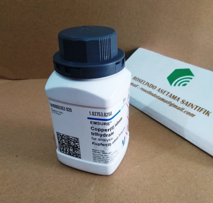 Jual MERCK 102753 Copper II nitrate trihydrate 250 gr for analysis