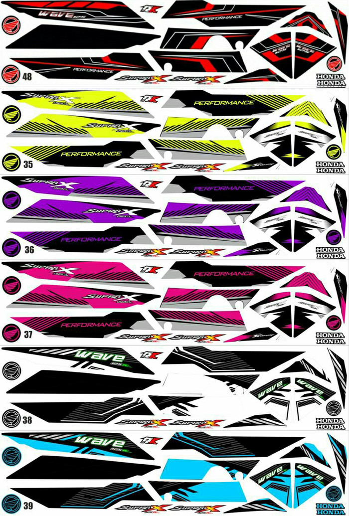 Sticker / Striping Variasi Thailook Supra X 125 (WAVE R 125)
