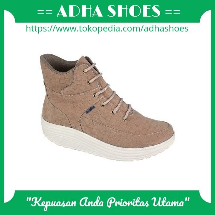 Sepatu Boots Wanita Raindoz Keren - RLA 014 - Tan, 36
