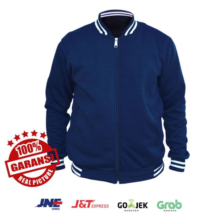 Jual Jaket Baseball Varsity Polos - Biru Navy / Dongker