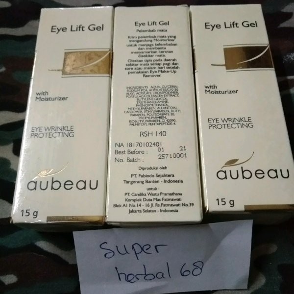 Aubeau eye lift gel cream penghilang kantung mata panda