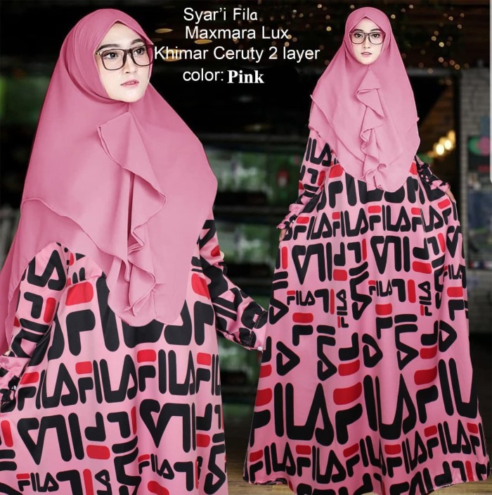 Jual Gamis Terbaru 2019 Fila Pink Bajugamismu Tokopedia