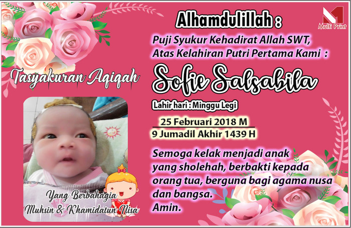 670 Contoh Undangan Acara Turun Tanah Gratis Terbaru