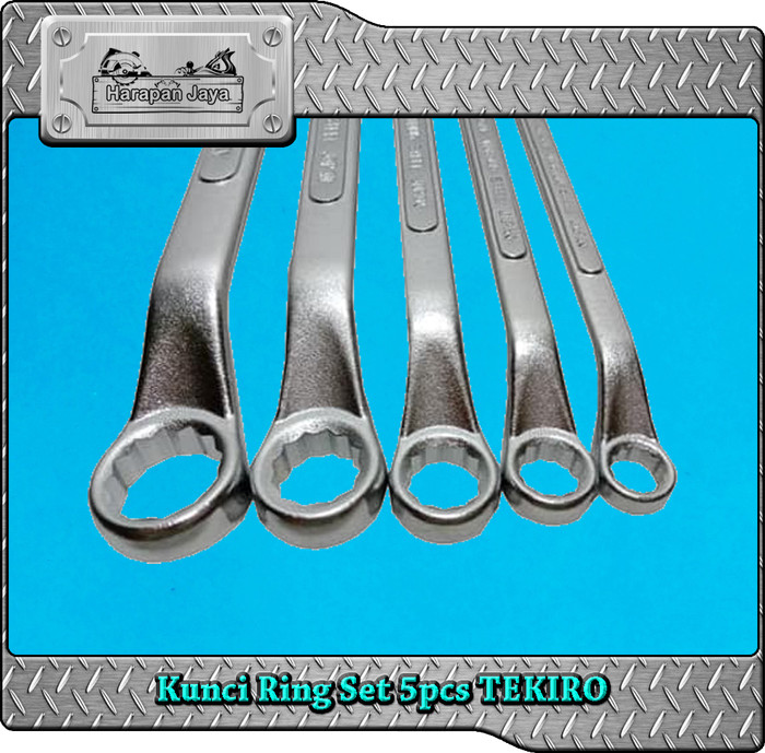Kunci Ring Set 5pcs TEKIRO | Box End Wrench Set 5 pcs 8 - 19mm TEKIRO