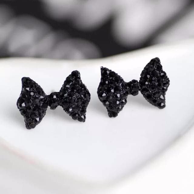 Amefurashi Anting Korea Kawai Kucing Cat Rhinestone Stud Earring Beauty. Source · Anting tusuk pita