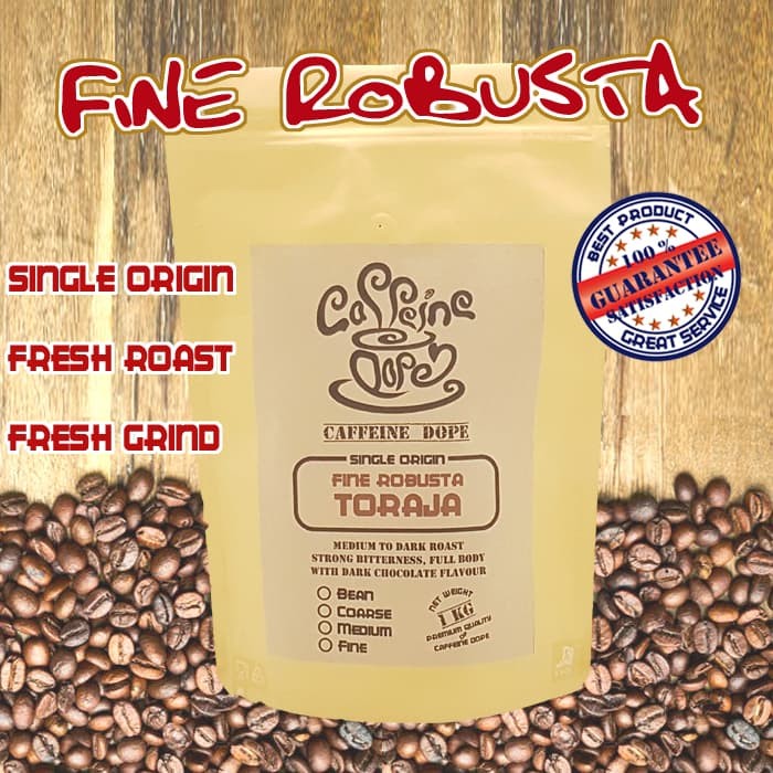 Jual Kopi Robusta Toraja 1 Kg -Fine Robusta- Bean/Biji