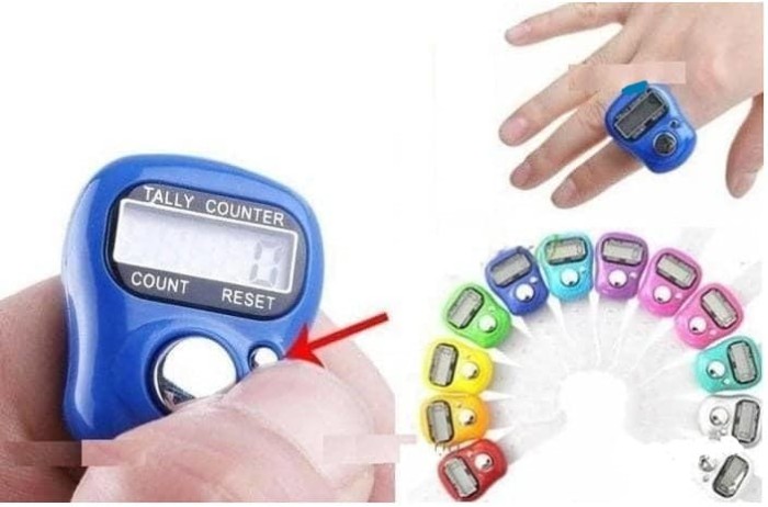 Tasbih Digital Mini Finger Counter Penghitung Digital Muslim - HHM376 - Ungu