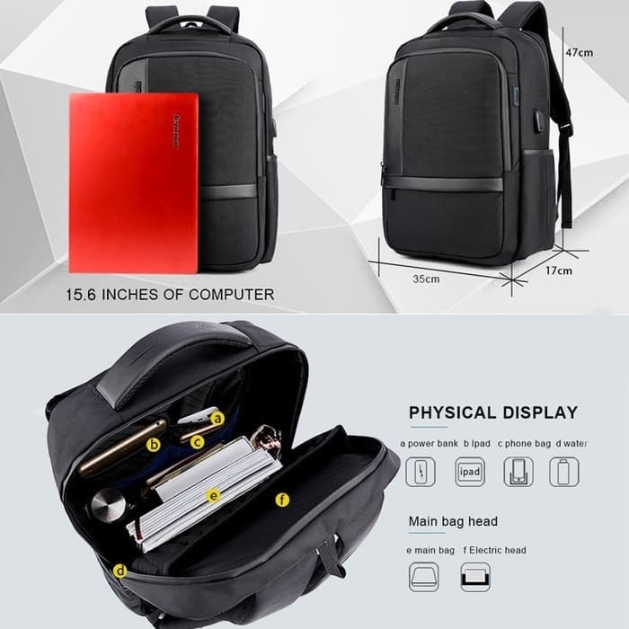 Arctic Hunter Tas Ransel Laptop Executive Oxford Backpack AH-B - Hitam