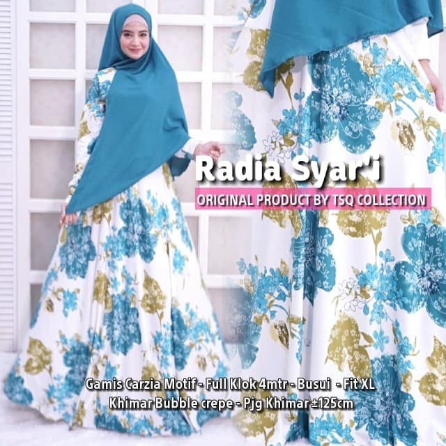 GAMIS SYARI BERGO KHIMAR SET PESTA JUMBO : BW5190 RADIA CARZIA MOTIF