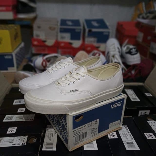 white leather vans