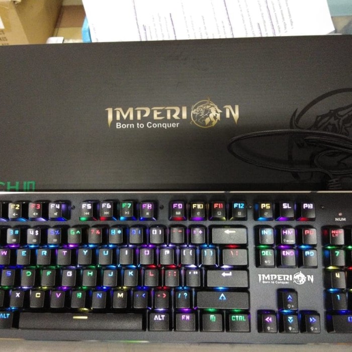 Jual Imperion Keyboard Gaming Mechanical Mech10 RGB Full