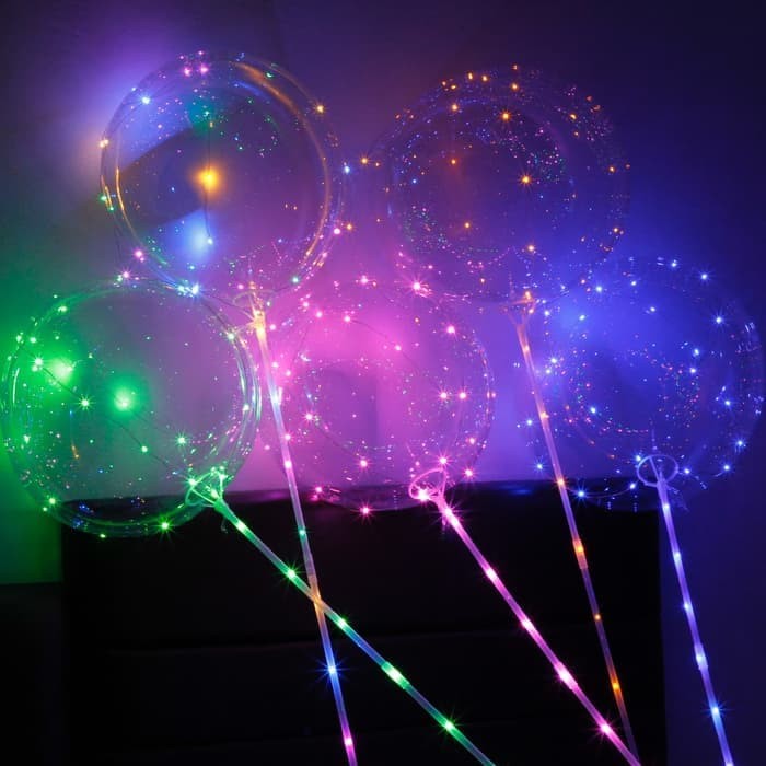 Paling Murah TIDAK PERLU HELIUM -Balon LED/ BOBO Balon/ Balon Lampu