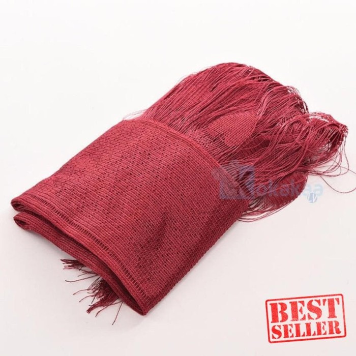 Tirai Benang Pintu / Jendela Motif Love Multicolor 2 - merah maroon