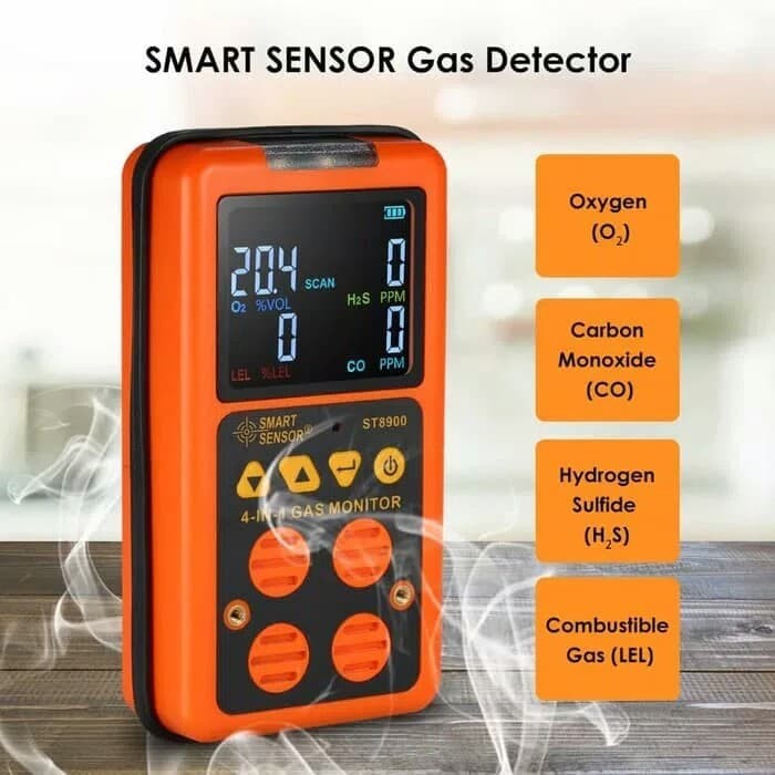 Jual Multi Gas monitor Smart Sensor ST8900 4 in 1 Detector Jakarta